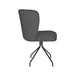 Draaibare Eetkamerstoel Stan Grijs Polyester Grijs 57x53 cm-Eetkamerstoelen-Creating Home