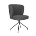 Draaibare Eetkamerstoel Stan Grijs Polyester Grijs 57x53 cm-Eetkamerstoelen-Creating Home
