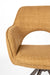 Draaibare Eetkamerstoel Toye Ochre Polyester Geel 68x45 cm-Eetkamerstoelen-Creating Home