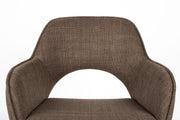 Draaibare Eetkamerstoel Toye Polyester Bruin 68x61 cm-Eetkamerstoelen-Creating Home