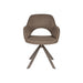 Draaibare Eetkamerstoel Toye Polyester Bruin 68x61 cm-Eetkamerstoelen-Creating Home