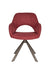 Draaibare Eetkamerstoel Toye Polyester Rood 68x61 cm-Eetkamerstoelen-Creating Home