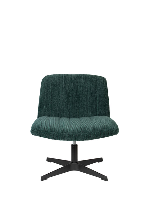 Draaibare Fauteuil Belmond Rib Polyester Groen 71x65 cm-Fauteuils-Creating Home