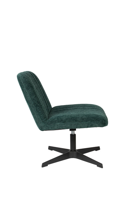 Draaibare Fauteuil Belmond Rib Polyester Groen 71x65 cm-Fauteuils-Creating Home