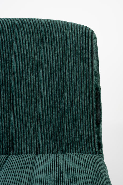 Draaibare Fauteuil Belmond Rib Polyester Groen 71x65 cm-Fauteuils-Creating Home
