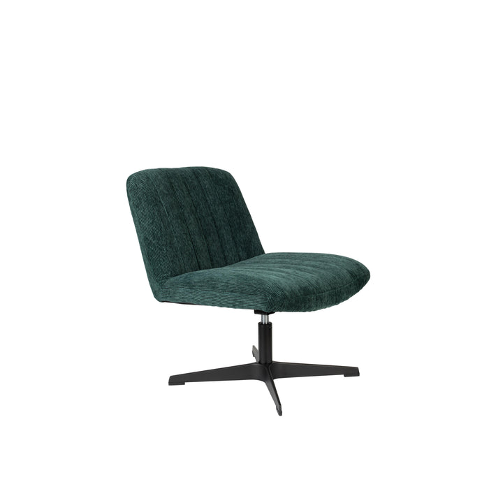 Draaibare Fauteuil Belmond Rib Polyester Groen 71x65 cm-Fauteuils-Creating Home