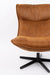 Draaibare Fauteuil John Cognac PU-Leder Bruin Ø93x92 cm-Fauteuils-Creating Home