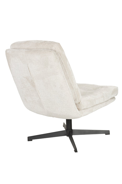 Draaibare Fauteuil Kai Off Polyester Wit 75.5x72 cm-Fauteuils-Creating Home
