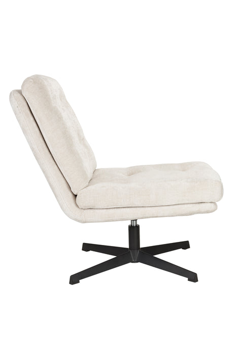 Draaibare Fauteuil Kai Off Polyester Wit 75.5x72 cm-Fauteuils-Creating Home