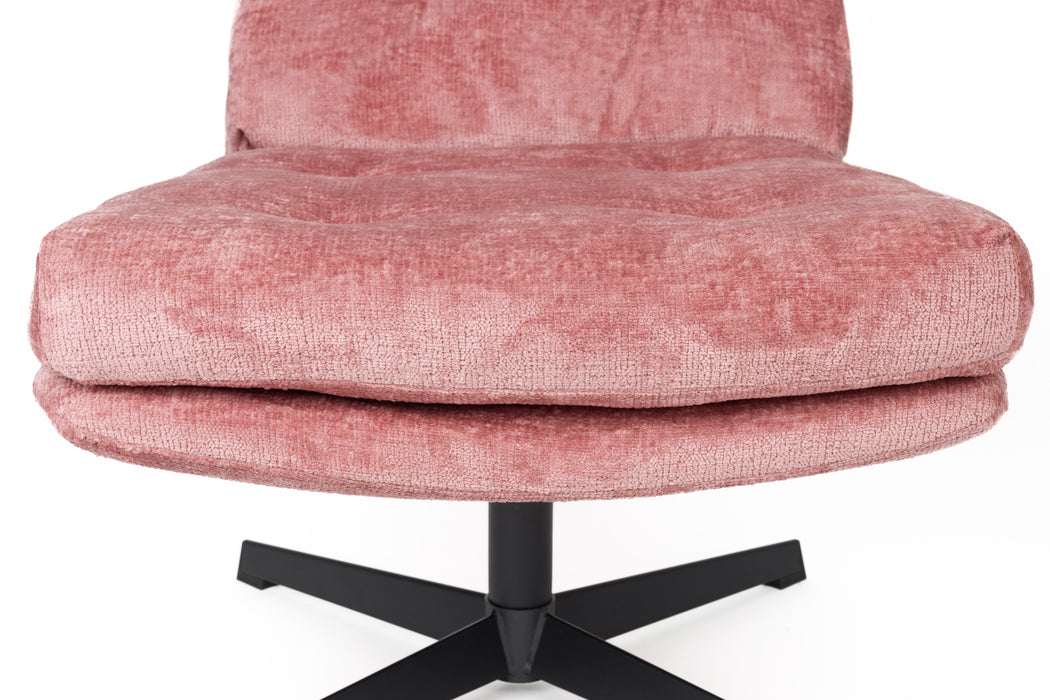 Draaibare Fauteuil Kai Polyester Roze 75.5x72 cm-Fauteuils-Creating Home