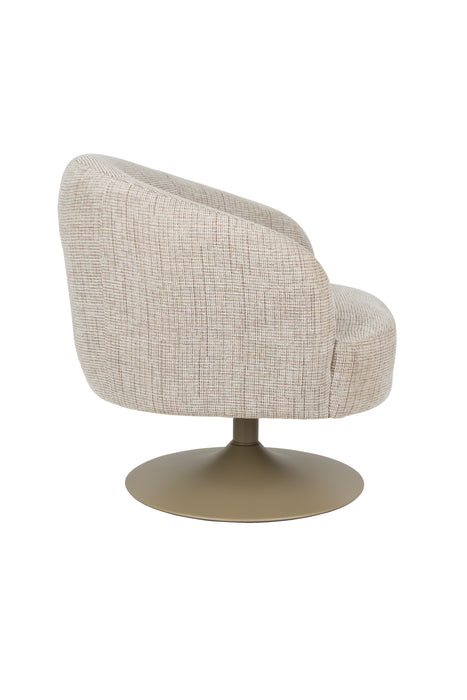 Draaibare Fauteuil Renate Polyester Bruin 75x75 cm-Fauteuils-Creating Home