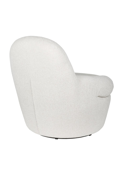 Draaibare Fauteuil Velvoro Polyester Off white 84x80 cm-Fauteuils-Creating Home