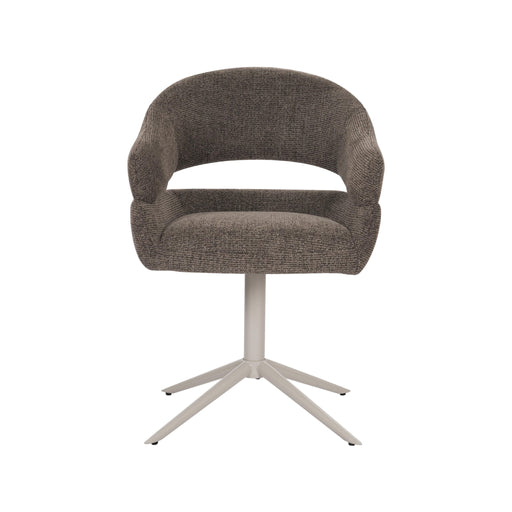 Draaibare eetkamerstoel Lily Bruin-Eetkamerstoelen-Creating Home