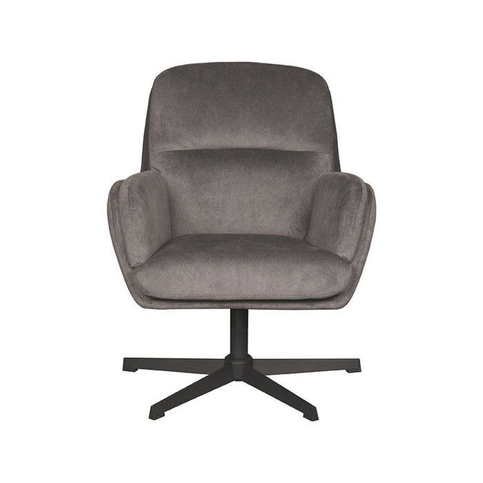 Draaifauteuil Moss 70x77x90 cm Cosmo Antraciet draaibaar-Fauteuils-LABEL51