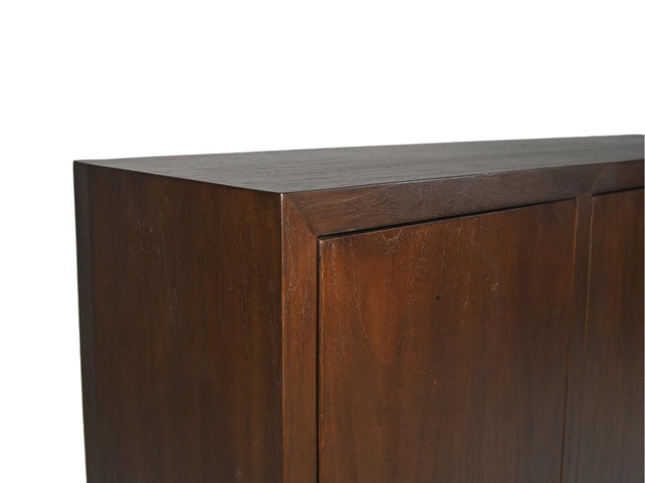Dressoir 3 Deur-150x42x85-Bruin-Teak Fineer-Dressoirs-HSM Collection
