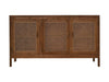 Dressoir 3 Deur-150x42x85-Naturel-Teak/Rotan-Dressoirs-HSM Collection