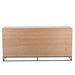 Dressoir 4-deurs Zigzag Hout/Metaal Naturel/Zwart 40x180x87 cm-Dressoirs-J-Line