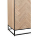 Dressoir 4-deurs Zigzag Hout/Metaal Naturel/Zwart 40x180x87 cm-Dressoirs-J-Line