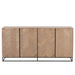 nan Dressoir 4-deurs Zigzag Hout/Metaal Naturel/Zwart-Dressoirs-J-Line