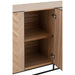 Dressoir 4 deurs visgraat Hout | Metaal Natuurlijk | Zwart-Dressoirs-J-Line