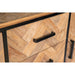 Dressoir Accent Teakhout Naturel hout 145x45x85 cm-Dressoirs-Livingfurn