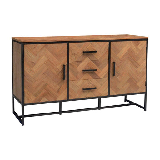 Dressoir Accent Teakhout Naturel hout 145x45x85 cm-Dressoirs-Livingfurn