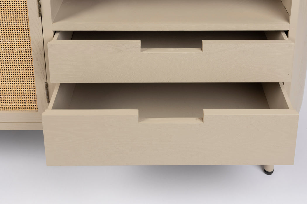 Dressoir Amaya MDF, Metaal Beige 38x150 cm-Dressoirs-Creating Home