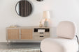 Dressoir Amaya MDF, Metaal Beige 38x150 cm-Dressoirs-Creating Home
