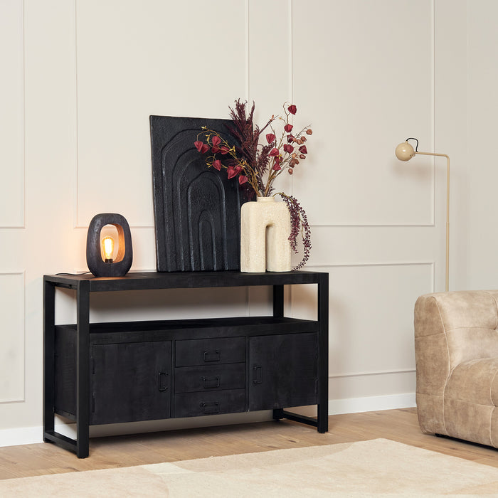 Dressoir Boaz Black | 135 cm-Dressoirs-Starfurn
