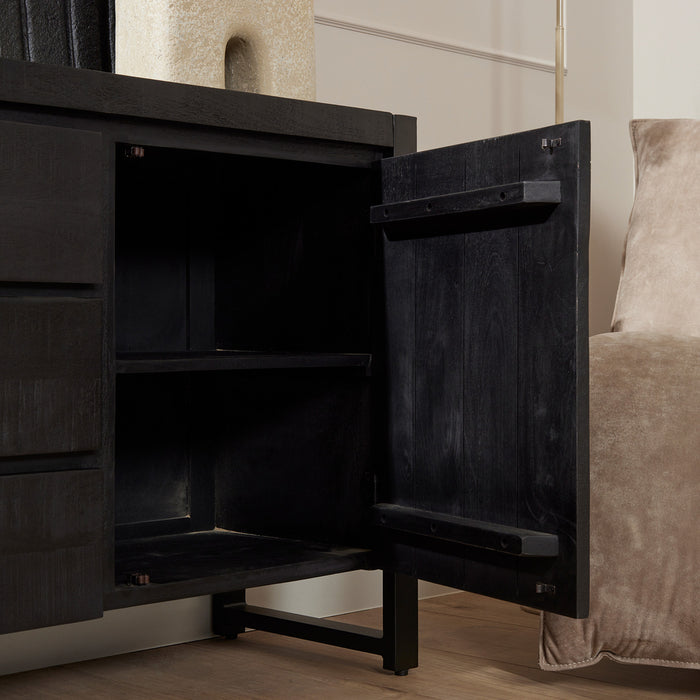 Dressoir Boaz Black | 160 cm-Dressoirs-Starfurn