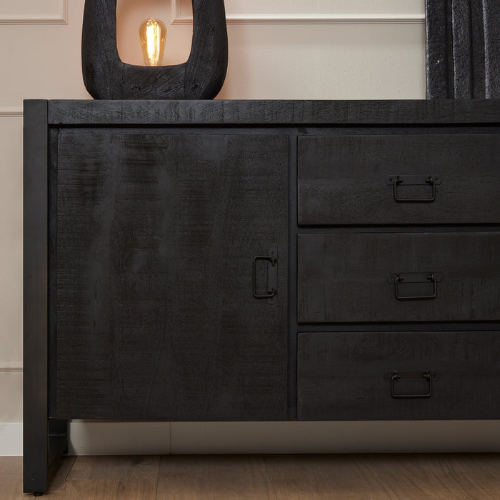 Dressoir Boaz Black | 160 cm-Dressoirs-Starfurn