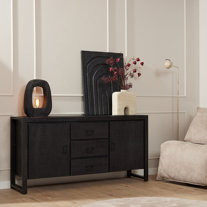 Dressoir Boaz Black | 160 cm-Dressoirs-Starfurn