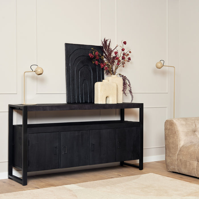 Dressoir Boaz Black | 175 cm-Dressoirs-Starfurn