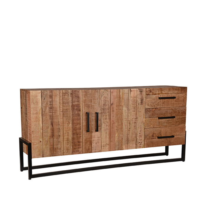 Dressoir Bolivia Rough Mangohout - 184x40x85 cm-Dressoirs-LABEL51