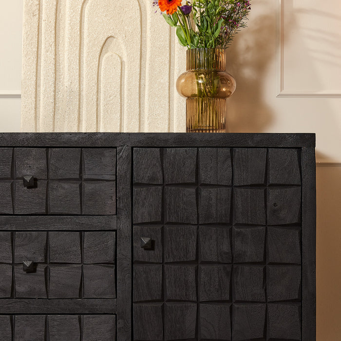 Dressoir Brandy Black | 160 cm-Dressoirs-Starfurn