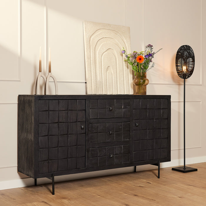 Dressoir Brandy Black | 160 cm-Dressoirs-Starfurn
