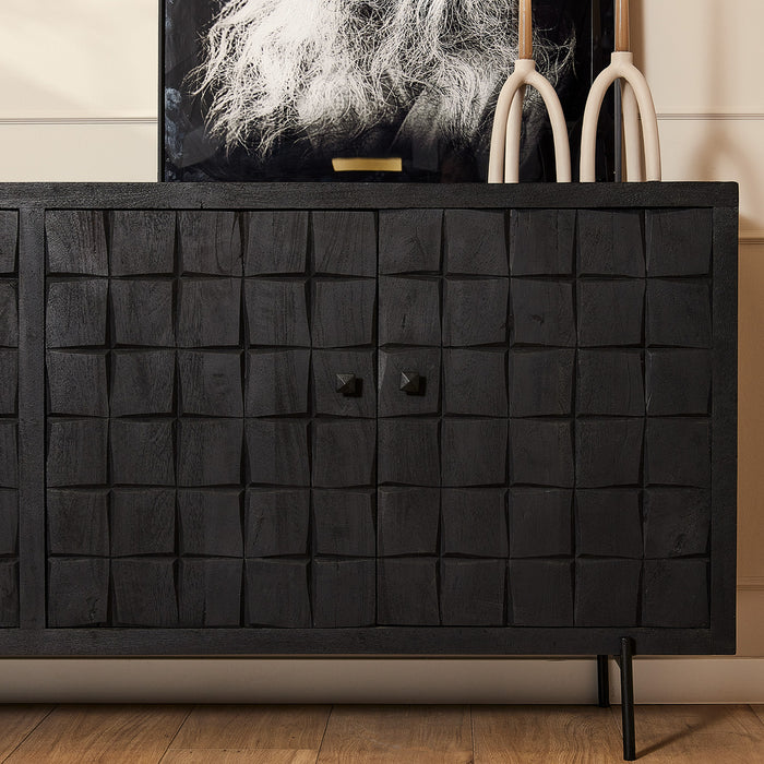 Dressoir Brandy Black | 220 cm-Dressoirs-Starfurn