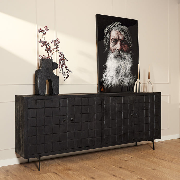 Dressoir Brandy Black | 220 cm-Dressoirs-Starfurn