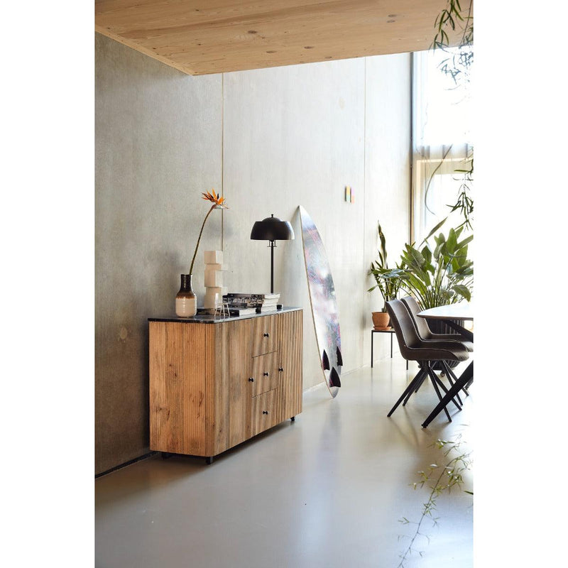 Dressoir Brix Eettafel Mangohout Naturel hout 143x45 cm-Dressoirs-Livingfurn