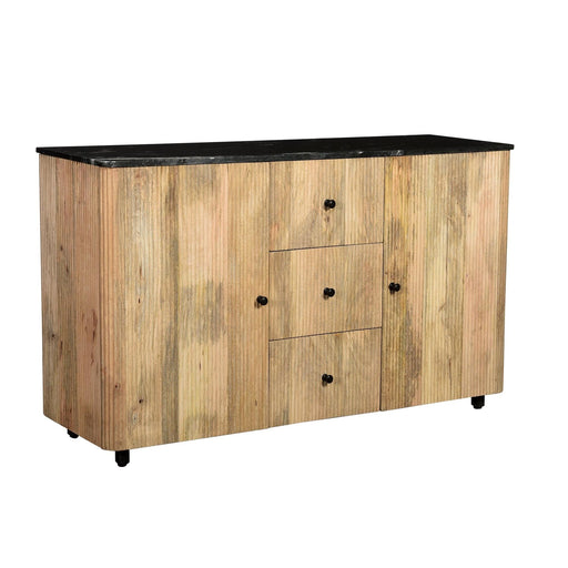 Dressoir Brix Eettafel Mangohout Naturel hout 143x45 cm-Dressoirs-Livingfurn
