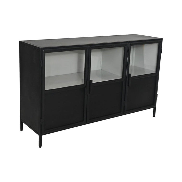 Dressoir Bronx - 140x40x85 - Zwart/grijs - Vintage Metaal-Ladenkast-HSM Collection