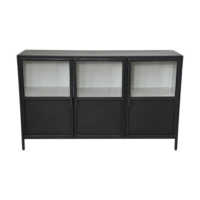 Dressoir Bronx - 140x40x85 - Zwart/grijs - Vintage Metaal-Ladenkast-HSM Collection