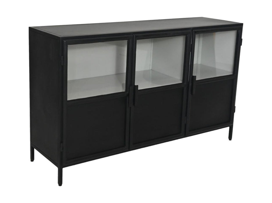 Dressoir Bronx - 140x40x85 - Zwart/grijs - Vintage Metaal-Ladenkast-HSM Collection