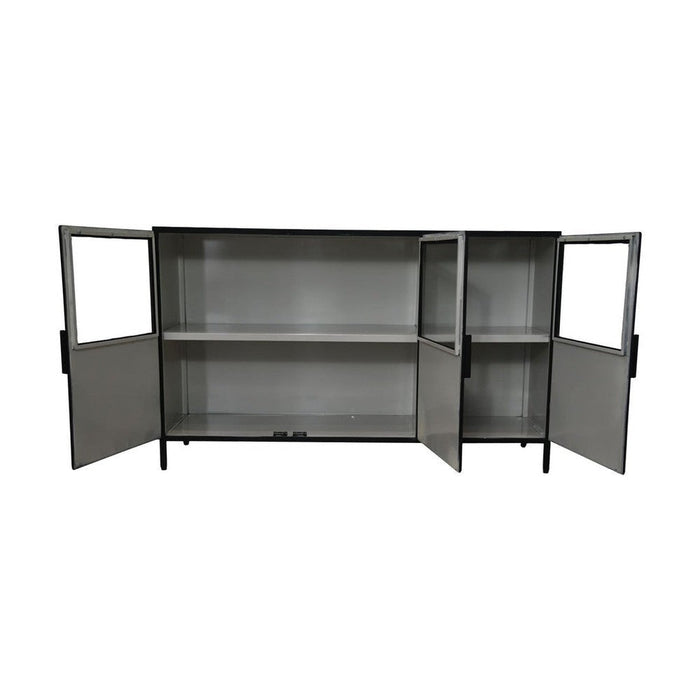 Dressoir Bronx - 140x40x85 - Zwart/grijs - Vintage Metaal-Ladenkasten-HSM Collection