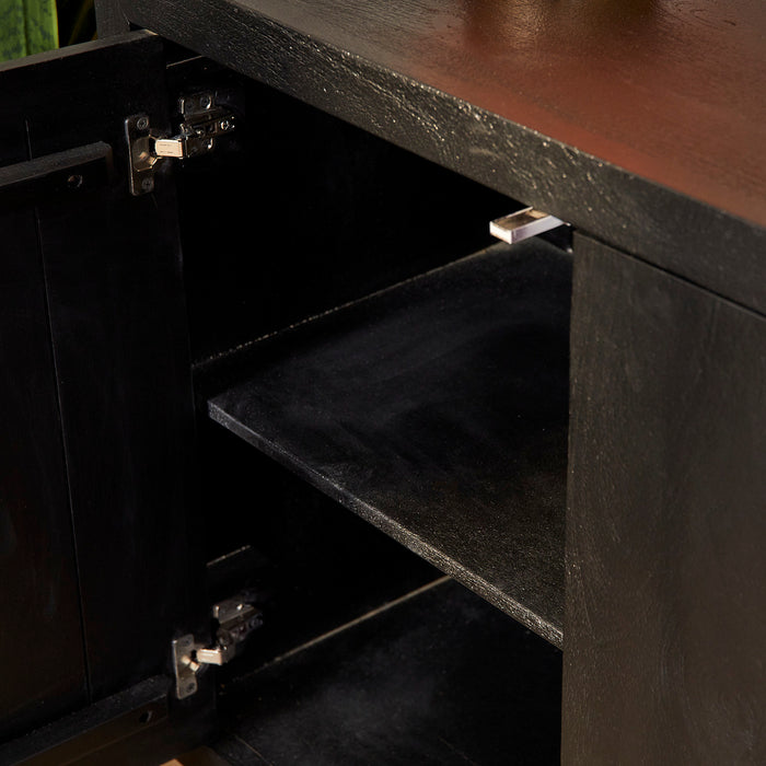Dressoir Brussel Zwart 4 deurs - 200 cm-Dressoirs-Starfurn