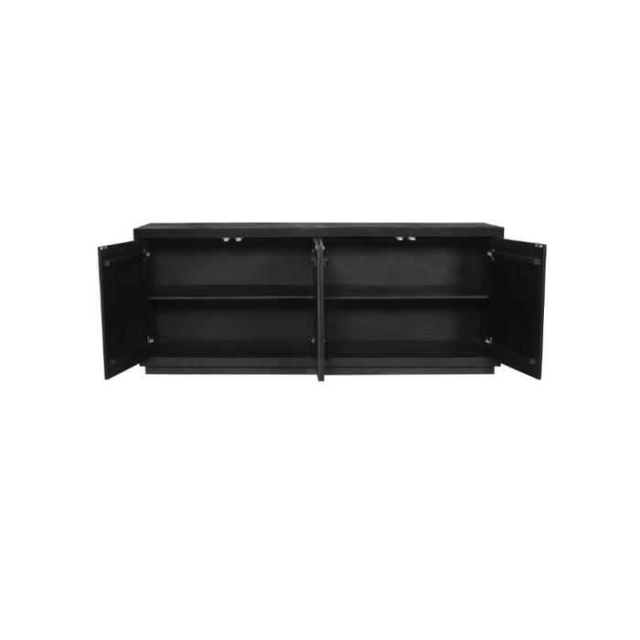 Dressoir Brussel Zwart 4 deurs - 200 cm-Dressoirs-Starfurn