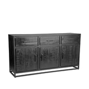Dressoir Chili Mangohout Zwart 170cm-Dressoirs-LABEL51