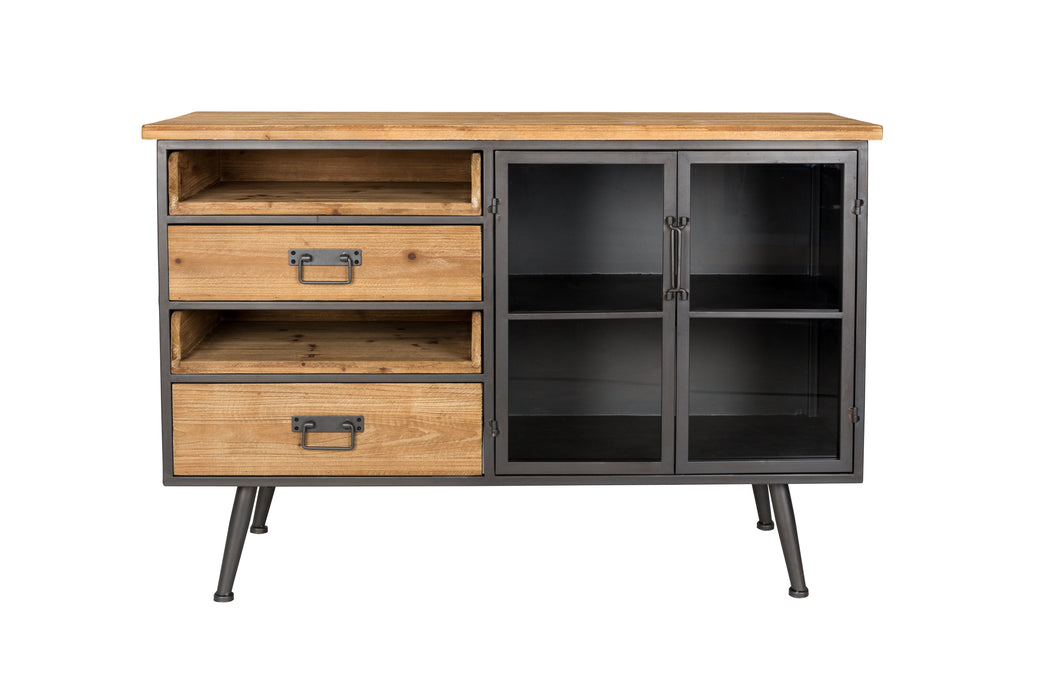 Dressoir Damian Fir hout, Metaal Multicolour 40x113 cm-Dressoirs-Creating Home
