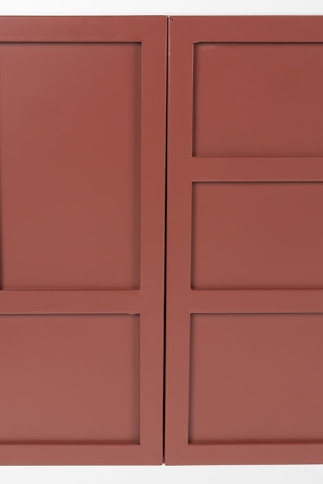 Dressoir Davis Metaal Rood 36x160 cm-Dressoirs-Creating Home