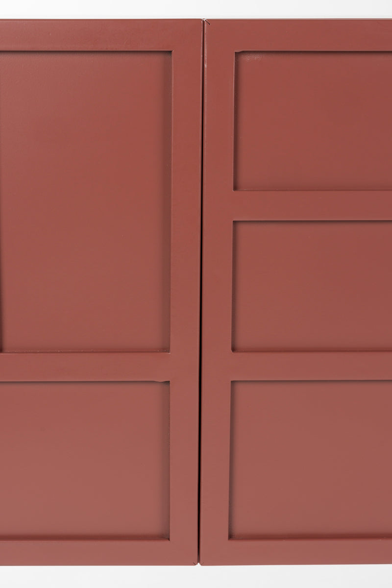 Dressoir Davis Metaal Rood 36x160 cm-Dressoirs-Creating Home